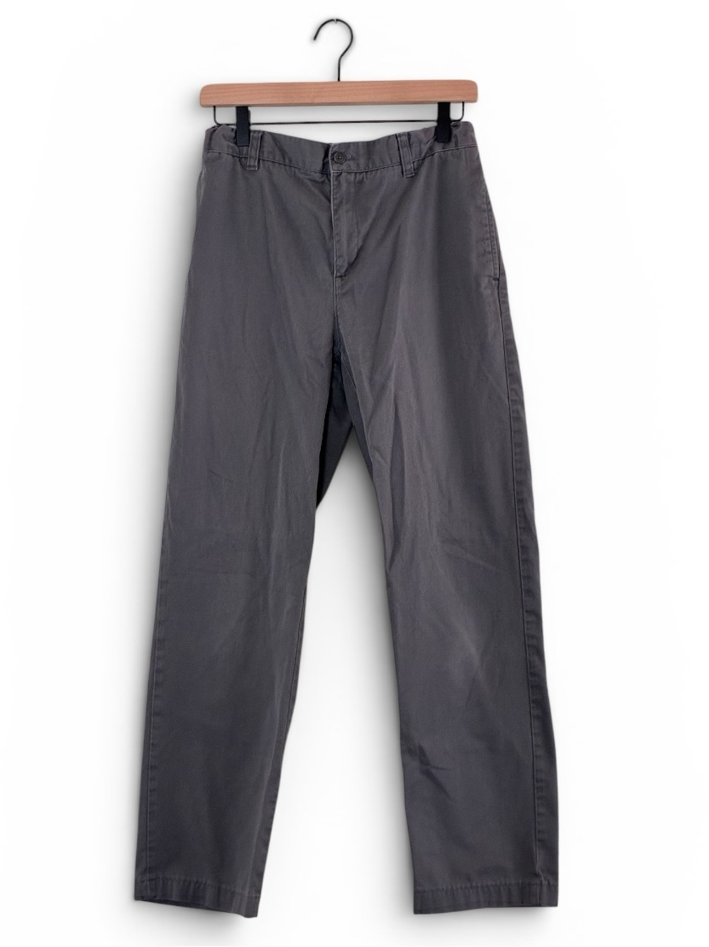 Lands’ End | Gray khaki cotton blend straight leg uniform casual pants boys 18